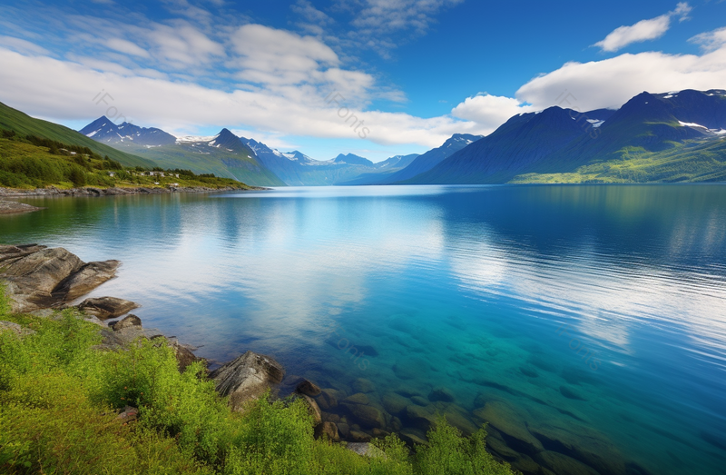 大西洋海岸的挪威北部风景如画的风景,高清,摄影图,摄影图片,图片大全,摄影图免费下载